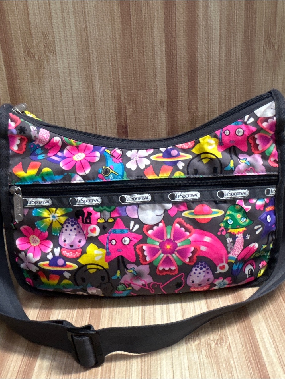 LeSportsac Magic Flowers Psychedelic Hobo Crossbody Bag⁠